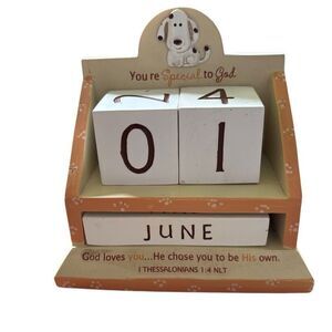 Dayspring Wooden Block Perpetual Calendar You’re Special To God